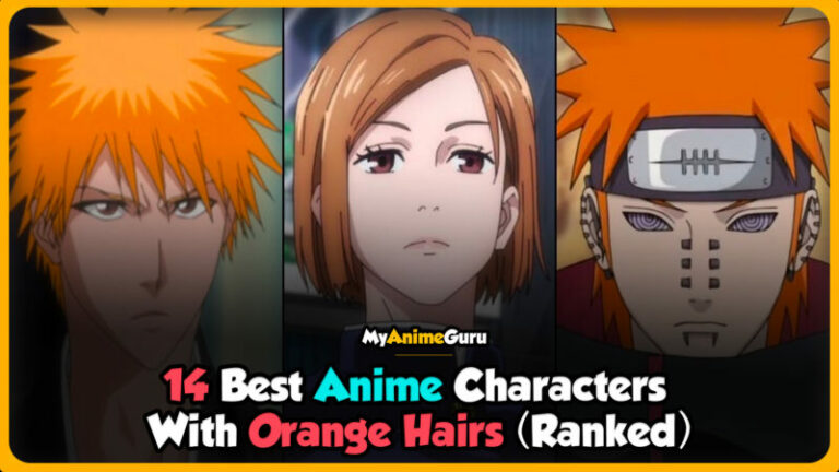 anime characters with orange hairs